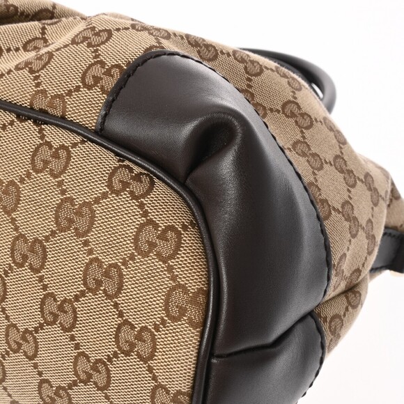 GUCCI Diamante Sukey Bag Beige Tan Brown GG Canvas Leather Handbag - Picture 7 of 11